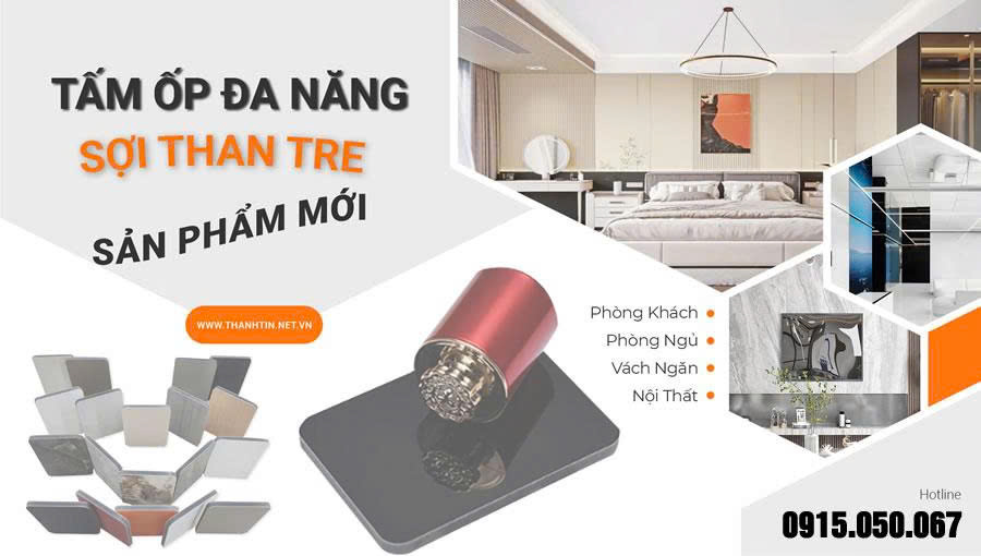 Tấm nhựa ốp tường than tre Thành Tín